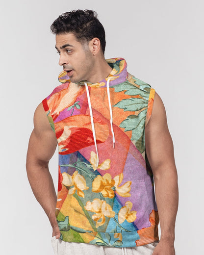 Harliquinn Tropics Men's Premium Heavyweight Sleeveless Hoodie