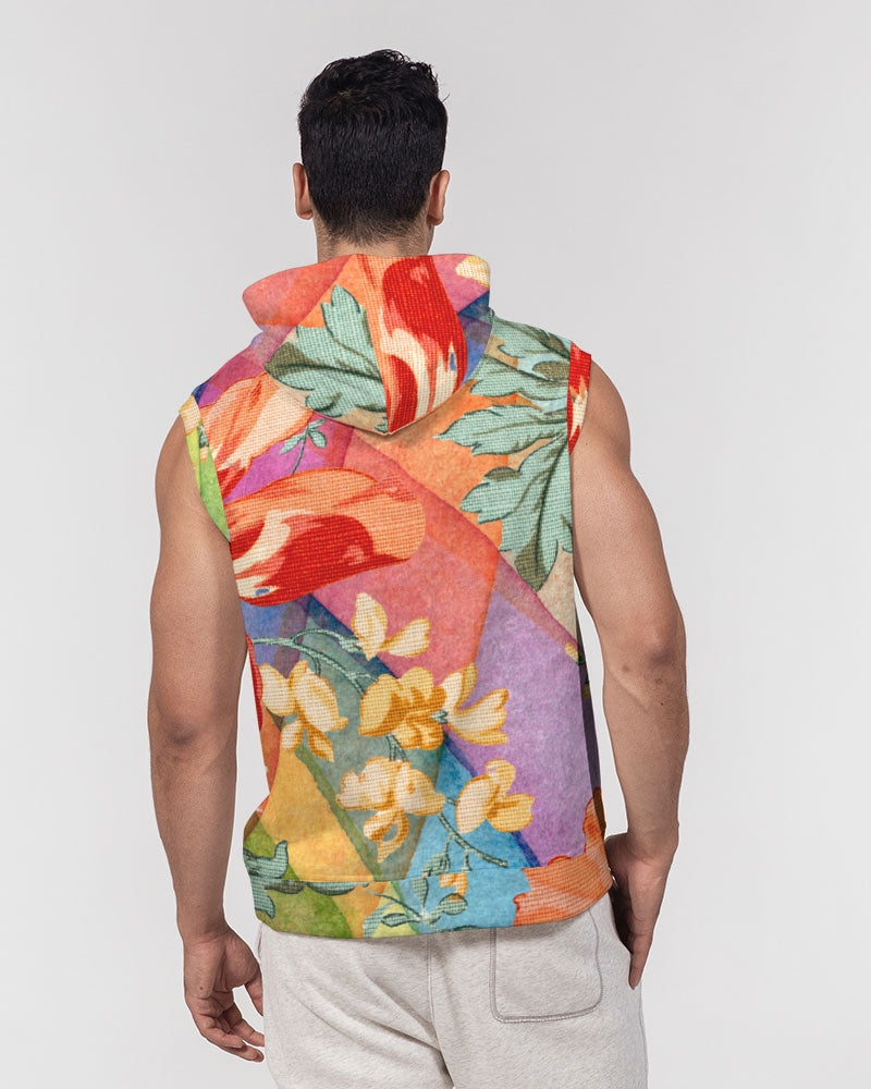 Harliquinn Tropics Men's Premium Heavyweight Sleeveless Hoodie