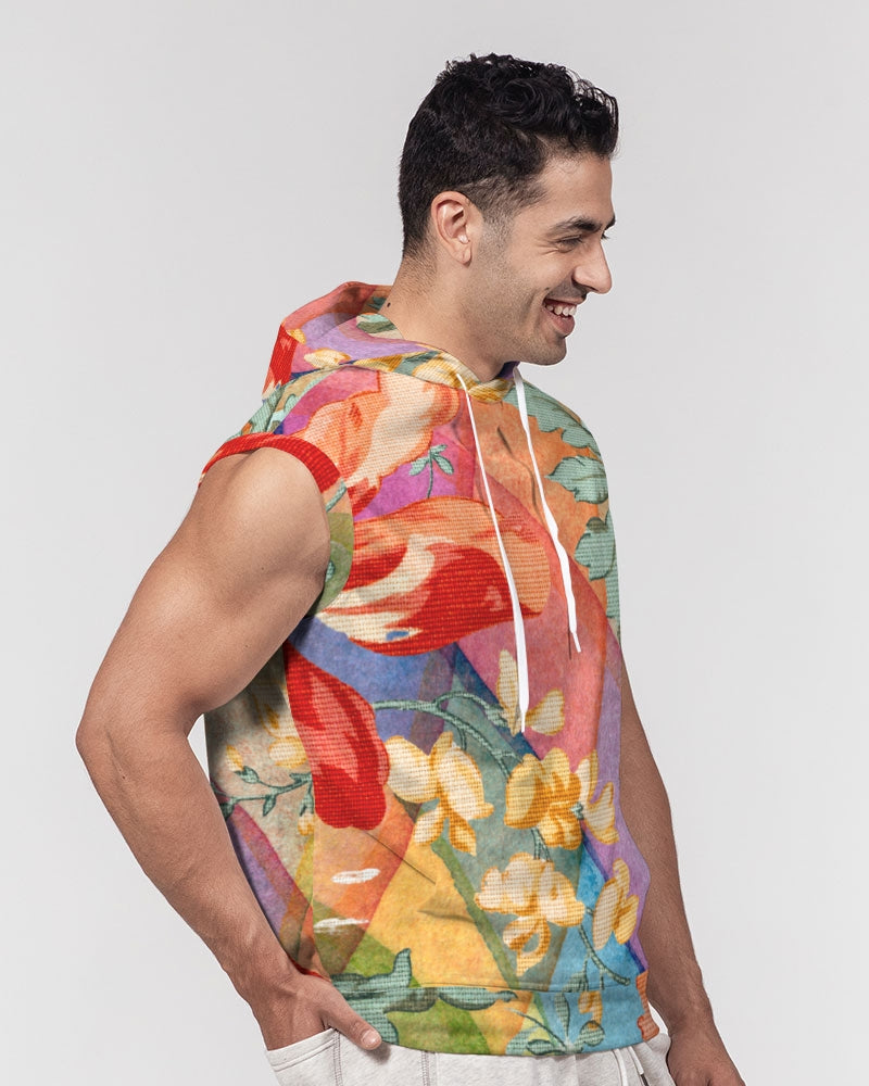 Harliquinn Tropics Men's Premium Heavyweight Sleeveless Hoodie