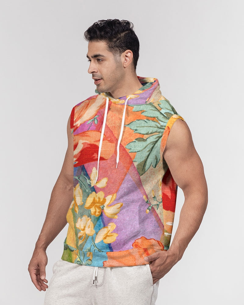 Harliquinn Tropics Men's Premium Heavyweight Sleeveless Hoodie